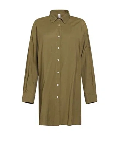 Tensione In Woman Shirt Military Green Size S Viscose, Polyester
