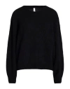 Tensione In Woman Sweater Black Size Onesize Alpaca Wool, Polyamide, Wool, Elastane In Black