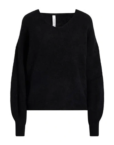 Tensione In Woman Sweater Black Size Onesize Baby Alpaca Wool, Polyamide, Wool, Elastane