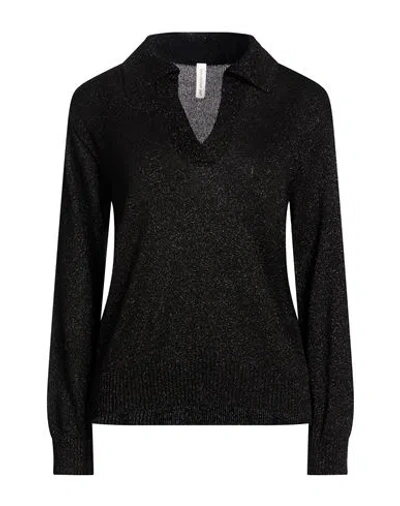 Tensione In Woman Sweater Black Size Onesize Viscose, Metal Fiber