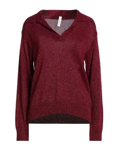 Tensione In Woman Sweater Burgundy Size Onesize Viscose, Metal Fiber