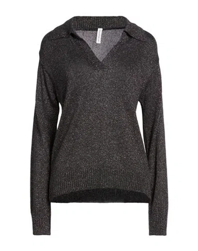 Tensione In Woman Sweater Charcoal Size Onesize Viscose, Metal Fiber In Gray