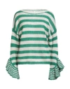 Tensione In Woman Sweater Green Size Onesize Acrylic, Mohair Wool, Polyamide