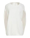 Tensione In Woman Sweater Ivory Size Onesize Viscose, Polyamide, Wool, Cashmere In White