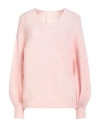 Tensione In Woman Sweater Light Pink Size Onesize Baby Alpaca Wool, Polyamide, Wool, Elastane In Pink