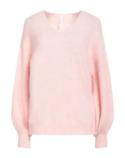 Tensione In Woman Sweater Light Pink Size Onesize Baby Alpaca Wool, Polyamide, Wool, Elastane