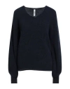 Tensione In Woman Sweater Navy Size Onesize Baby Alpaca Wool, Polyamide, Wool, Elastane In Blue