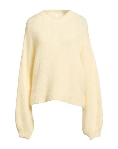Tensione In Woman Sweater Pastel Yellow Size Onesize Mohair Wool, Acrylic, Polyamide, Wool