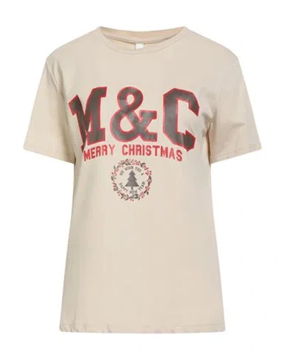 Tensione In Woman T-shirt Beige Size Onesize Cotton In Neutral