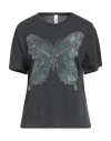 Tensione In Woman T-shirt Charcoal Size Onesize Cotton In Gray