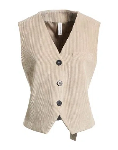 Tensione In Woman Tailored Vest Beige Size M Polyester, Polyamide, Elastane In Neutral