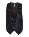 Tensione In Woman Tailored Vest Black Size M Polyester In Black