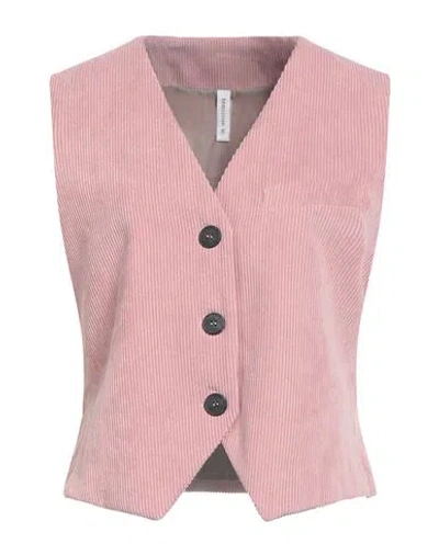 Tensione In Woman Tailored Vest Pink Size S Polyester, Polyamide, Elastane