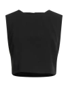 Tensione In Woman Top Black Size L Polyester, Viscose, Elastane In Black