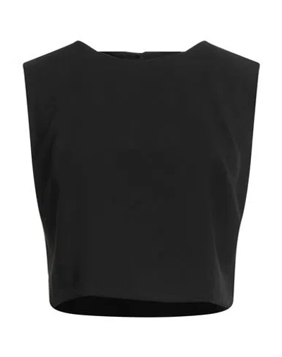 Tensione In Woman Top Black Size L Polyester, Viscose, Elastane