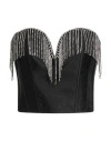 Tensione In Woman Top Black Size M Polyester In Black