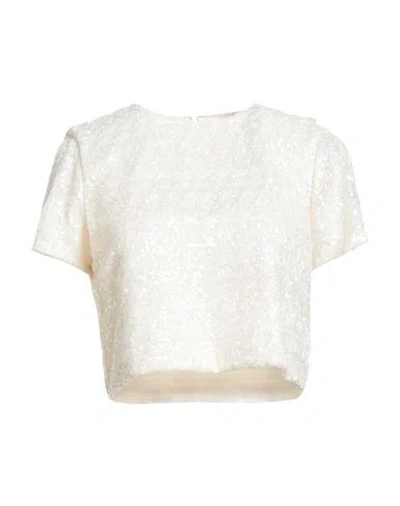Tensione In Woman Top Ivory Size S Polyester, Elastane In White