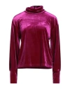 Tensione In Woman Top Magenta Size M Polyester, Elastane In Pink
