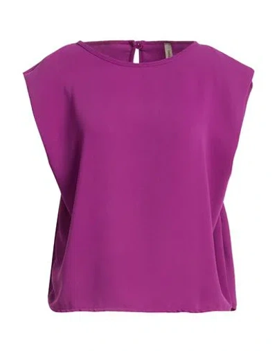 Tensione In Woman Top Mauve Size M Recycled Polyester, Polyester In Purple