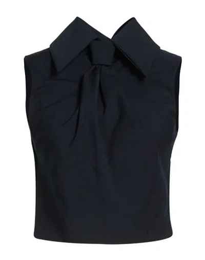 Tensione In Woman Top Midnight Blue Size M Polyester, Viscose, Elastane In Black