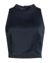 Tensione In Woman Top Navy Size M Polyester In Blue