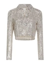 Tensione In Woman Top Platinum Size M Polyester In Gray