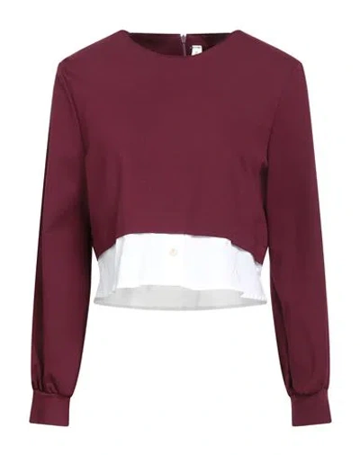 Tensione In Woman Top Plum Size M Viscose, Nylon, Elastane In Purple