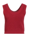 Tensione In Woman Top Red Size Onesize Acrylic, Wool, Viscose, Alpaca Wool In Red