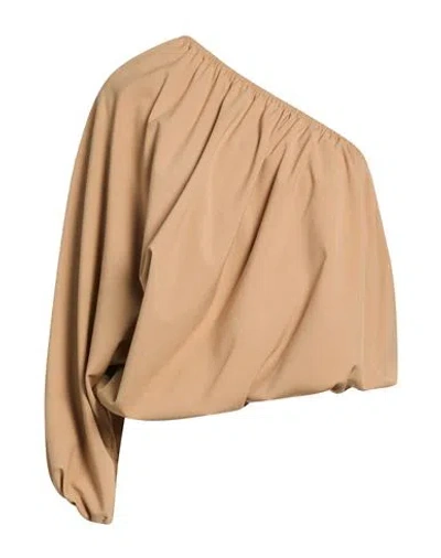 Tensione In Woman Top Sand Size Onesize Polyester, Viscose, Elastane In Brown