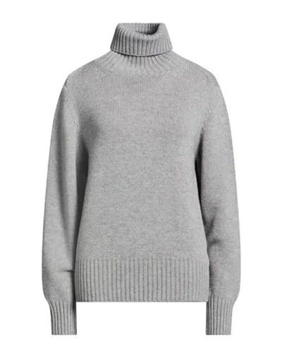 Tensione In Woman Turtleneck Grey Size Onesize Virgin Wool, Cashmere In Gray