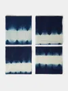 Tensira Indigo Hand-dyed Cotton Napkins (set Of 4)  Abask Gift Set