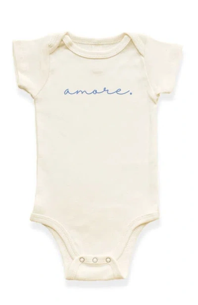 Tenth & Pine Kids'  Amore Organic Cotton Baby Bodysuit In White