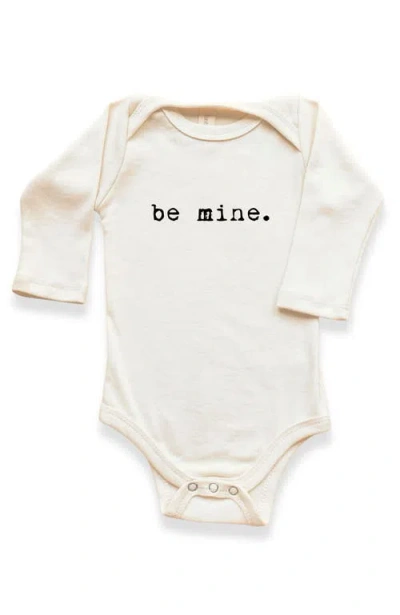 Tenth & Pine Kids'  Be Mine Gender Inclusive Organic Long Sleeve Baby Bodysuit In Neutral