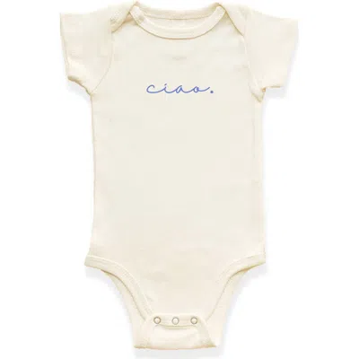 Tenth & Pine Kids'  Ciao Organic Cotton Baby Bodysuit In Brown