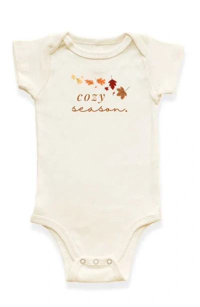 Tenth & Pine Kids'  Cozy Season Organic Baby Bodysuit In White