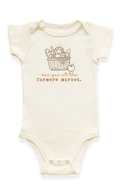 Tenth & Pine Kids'  Farmers Market Organic Baby Bodysuit In White