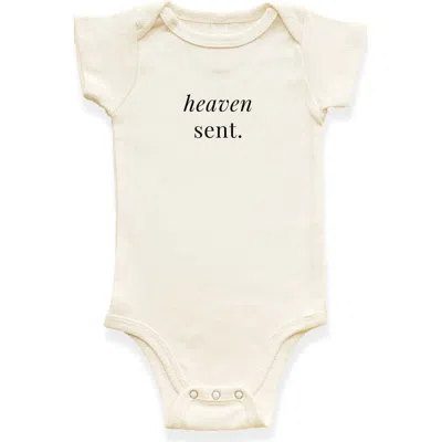 Tenth & Pine Kids'  Heaven Sent Organic Cotton Baby Bodysuit In Neutral