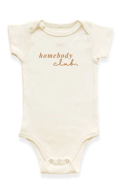 Tenth & Pine Kids'  Homebody Club Organic Baby Bodysuit In White