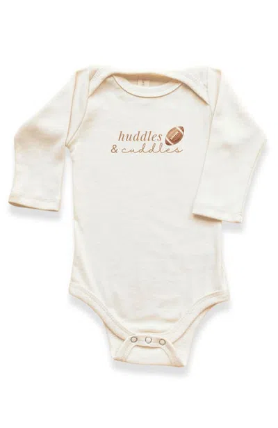 Tenth & Pine Kids'  Huddles & Cuddles Organic Bodysuit Long Sleeve In Neutral
