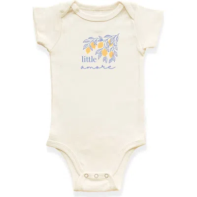 Tenth & Pine Kids'  Little Amore Organic Cotton Baby Bodysuit In Animal Print