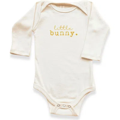 Tenth & Pine Kids'  Little Bunny Organic Baby Bodysuit Long Sleeve In Neutral
