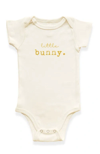 Tenth & Pine Kids'  Little Bunny Organic Baby Bodysuit In Neutral