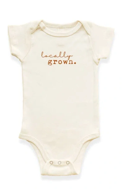 Tenth & Pine Kids'  Locally Grown Organic Baby Bodysuit In White
