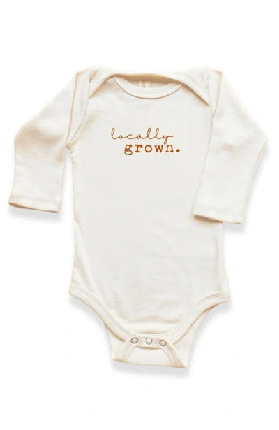 Tenth & Pine Kids'  Locally Grown Organic Bodysuit Long Sleeve In White