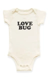 Tenth & Pine Love Bug Organic Cotton Bodysuit In Neutral