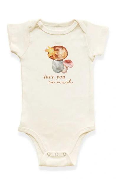 Tenth & Pine Kids'  Love You So Mush Organic Baby Bodysuit In Neutral