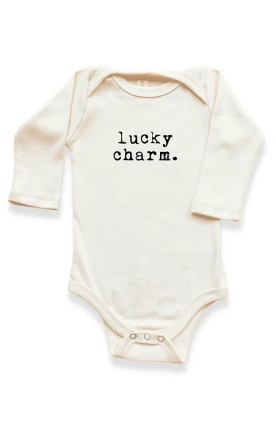 Tenth & Pine Kids'  Lucky Charm Organic Baby Bodysuit Long Sleeve In Neutral