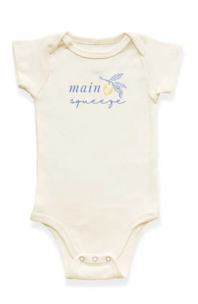 Tenth & Pine Kids'  Main Squeeze Organic Cotton Baby Bodysuit In Neutral