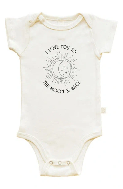 Tenth & Pine Babies' Moon & Back Organic Cotton Bodysuit In Natural