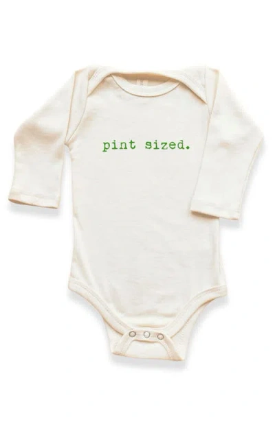 Tenth & Pine Kids'  Pint Sized Organic Baby Bodysuit Long Sleeve In White